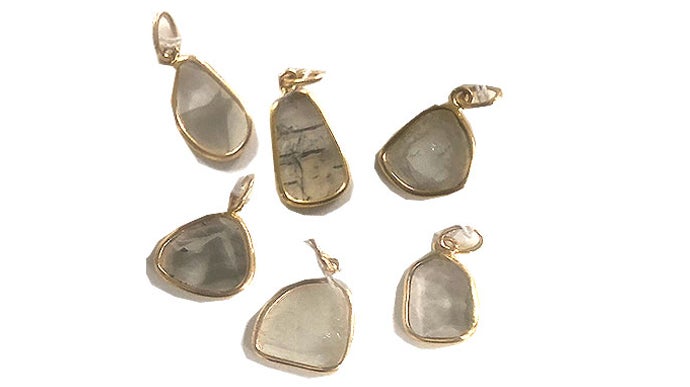 スライスダイアモンドネックレス　K18 やっと出逢えたオンリーワンダイヤ 世界にひとつのデザインスライス