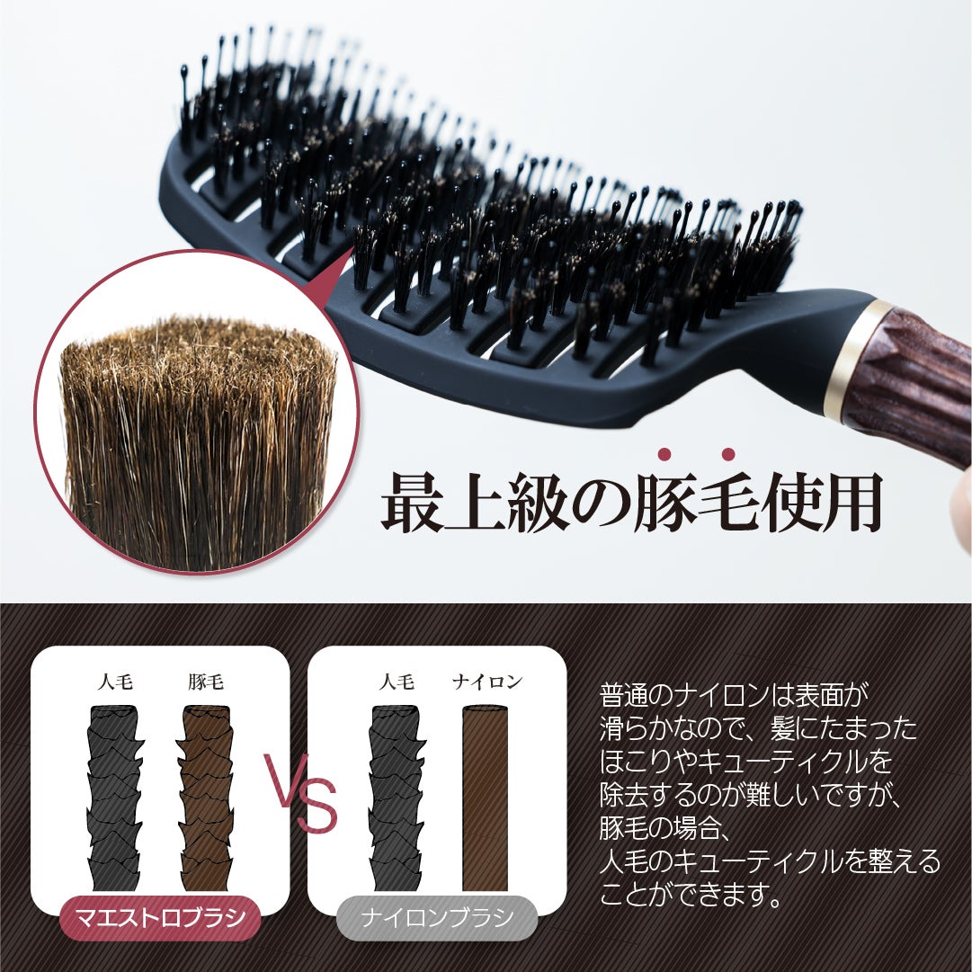 たった3分でブローとスタイリングまでが同時に！プレミアムヘアブラシ