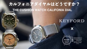 クッションケースにカルフォニアダイアルはいかがですか？レトロな腕時計できました。