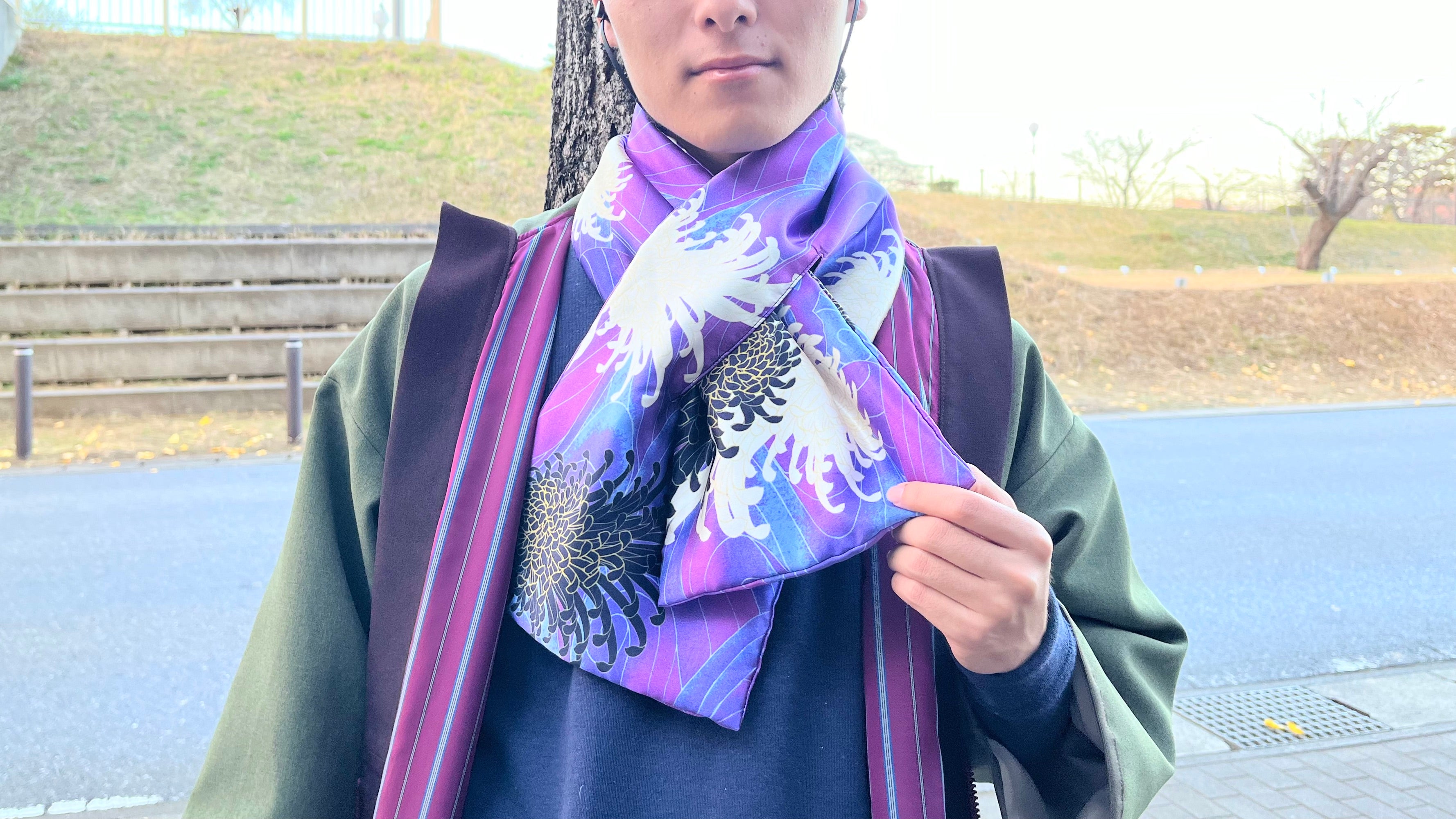 国産シルクマフラーでさらりと冬を乗り越える 加賀絹発祥の地からのお