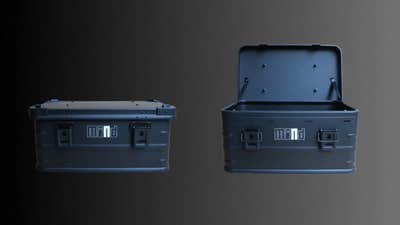 アルミコンテナ 30L シルバー 上蓋カスタムパネル フルカスタム アルミ アルミコンテナ 30L シルバー 上蓋カスタムパネル フルカスタム アルミ