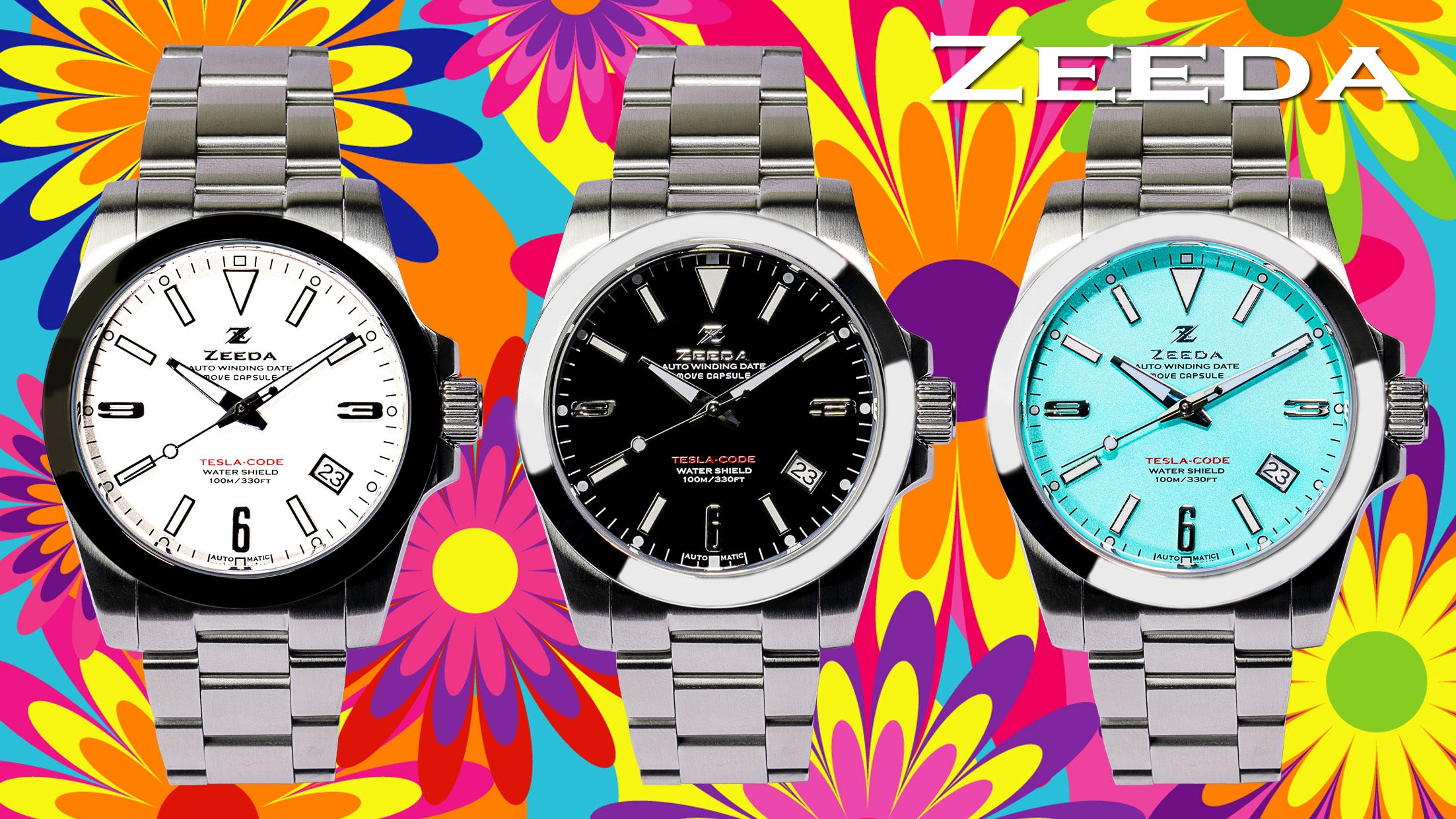 信頼のSEIKO社製自動巻きムーブメント搭載。オンオフ問わない38mm