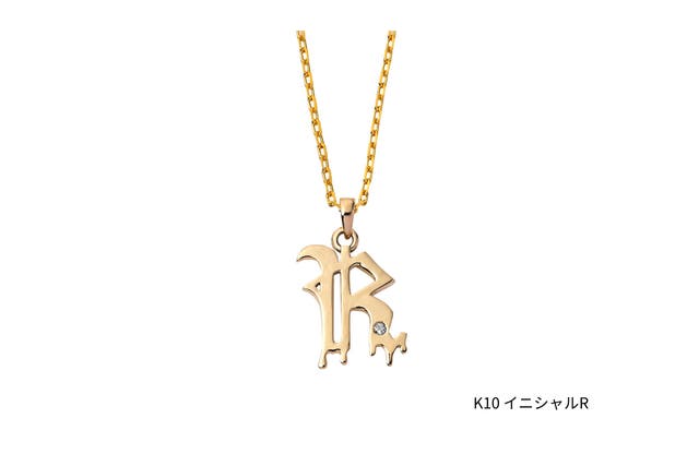 天然ダイヤモンド×K18を使用したオールドイングリッシュペンダント