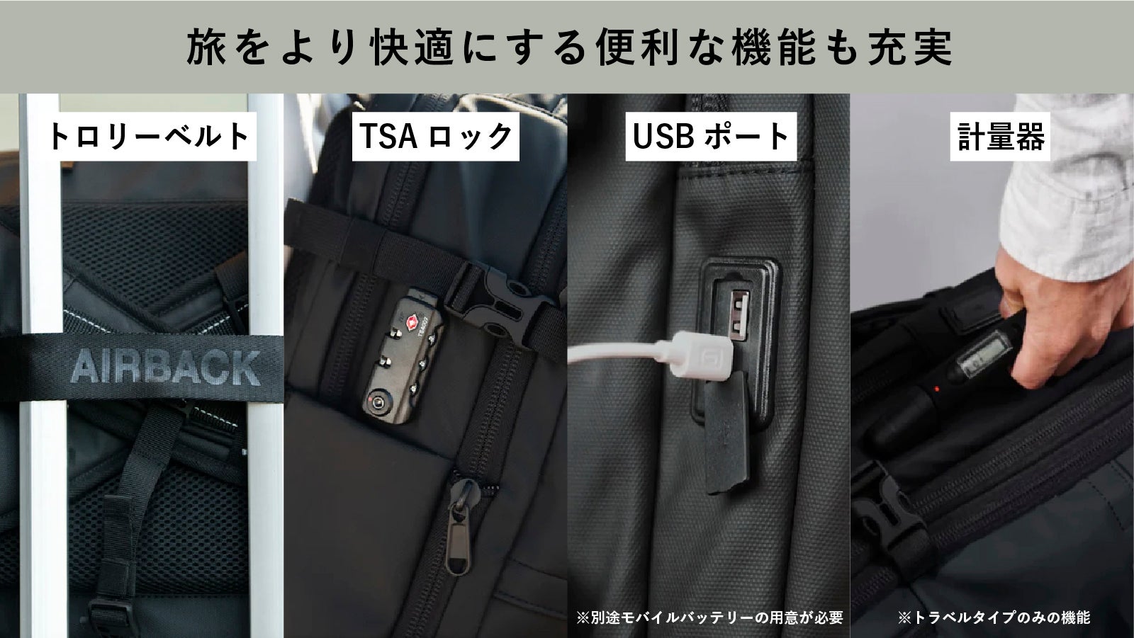 未使用　AIRBACK バックパック　ブラック　圧縮ポンプカバー付 未使用 AIRBACK バックパック ブラック 圧縮ポンプカバー付