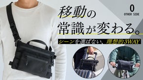 まさに移動革命！必要なものがサッと出せる快感、９の機能を備えたショルダーバッグ