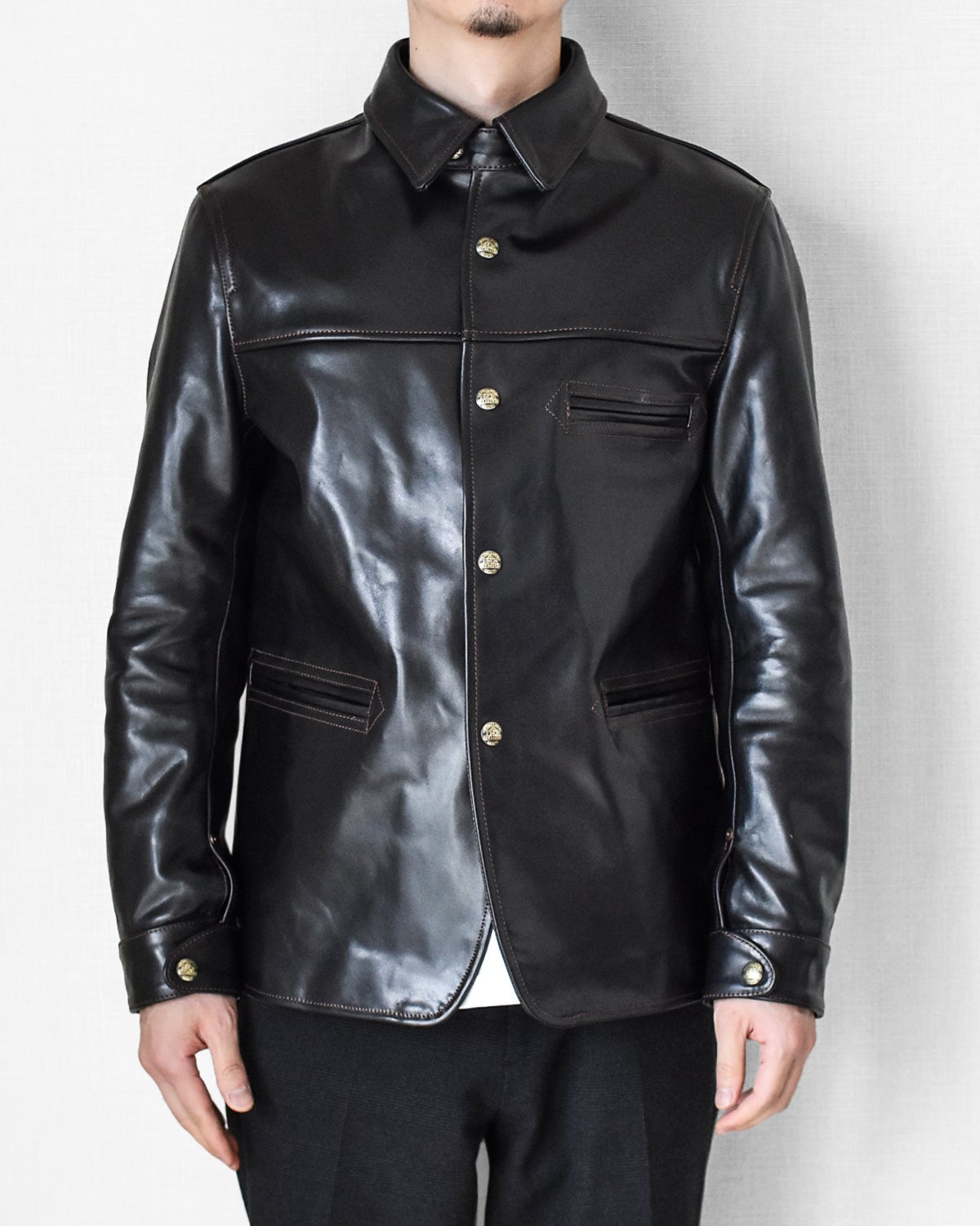 1920年代のワークコートを現代に・至高の茶芯馬革レザージャケットを4