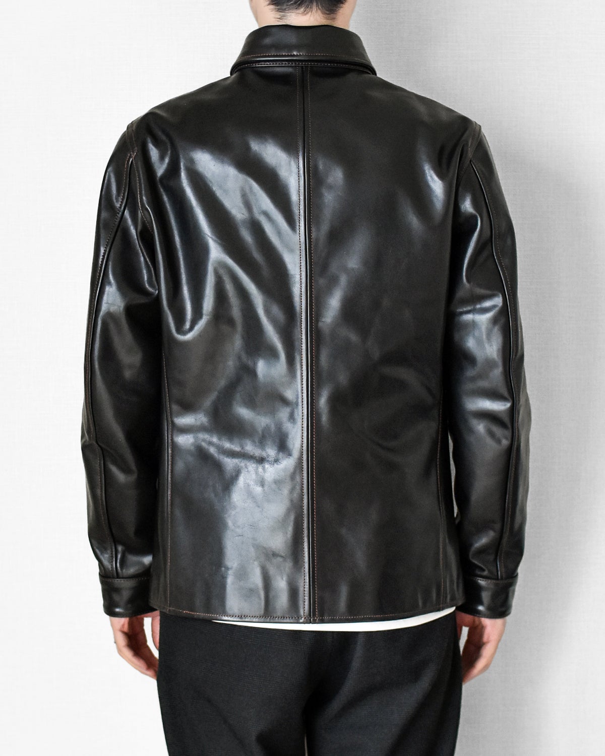 1920年代のワークコートを現代に・至高の茶芯馬革レザージャケットを4