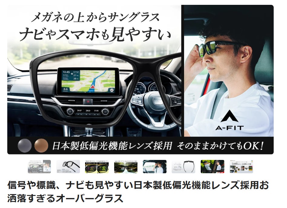 Makuake｜偏光調光レンズ＋ナイターレンズが交換可能 日中も夜も運転に