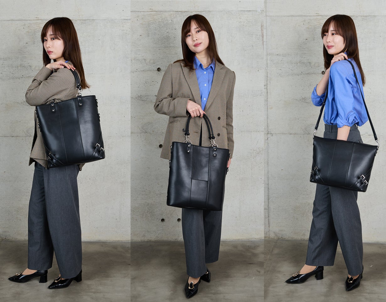 男女兼用　6WAYスマートトートバッグ 優れた耐久性！持つだけでオシャレ見えする6WAYトートバッグ