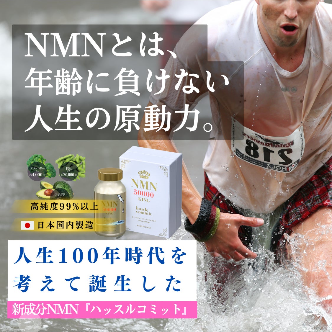 高純度99.9%以上 医師監修NMNサプリ 人生100年時代の健康戦略