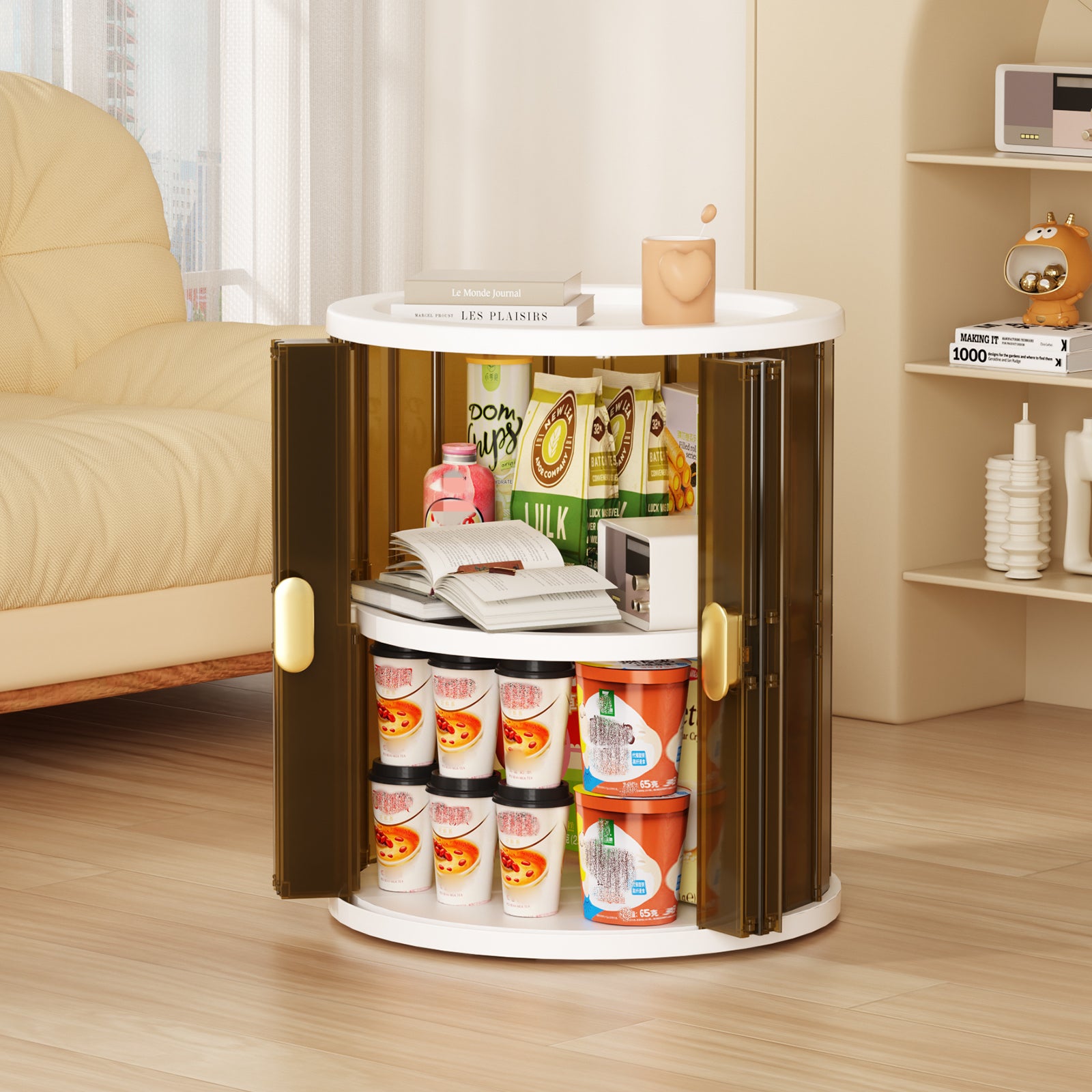 スライド式扉で出し入れ楽々！工具不要で積み重ねられる、おしゃれな