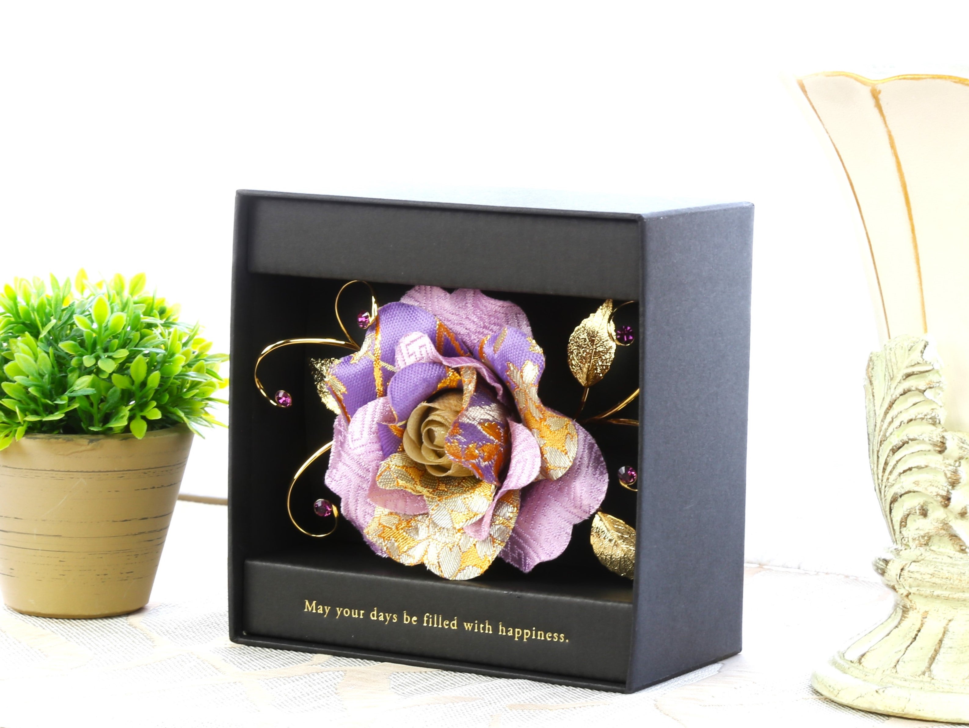 日本の造花職人が作る 母の日の薔薇withスワロフスキークリスタル