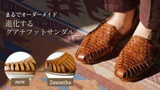 【イタリア名門高級天然革・ハンドメイド】限りなくピタッと馴染む！レザーサンダル