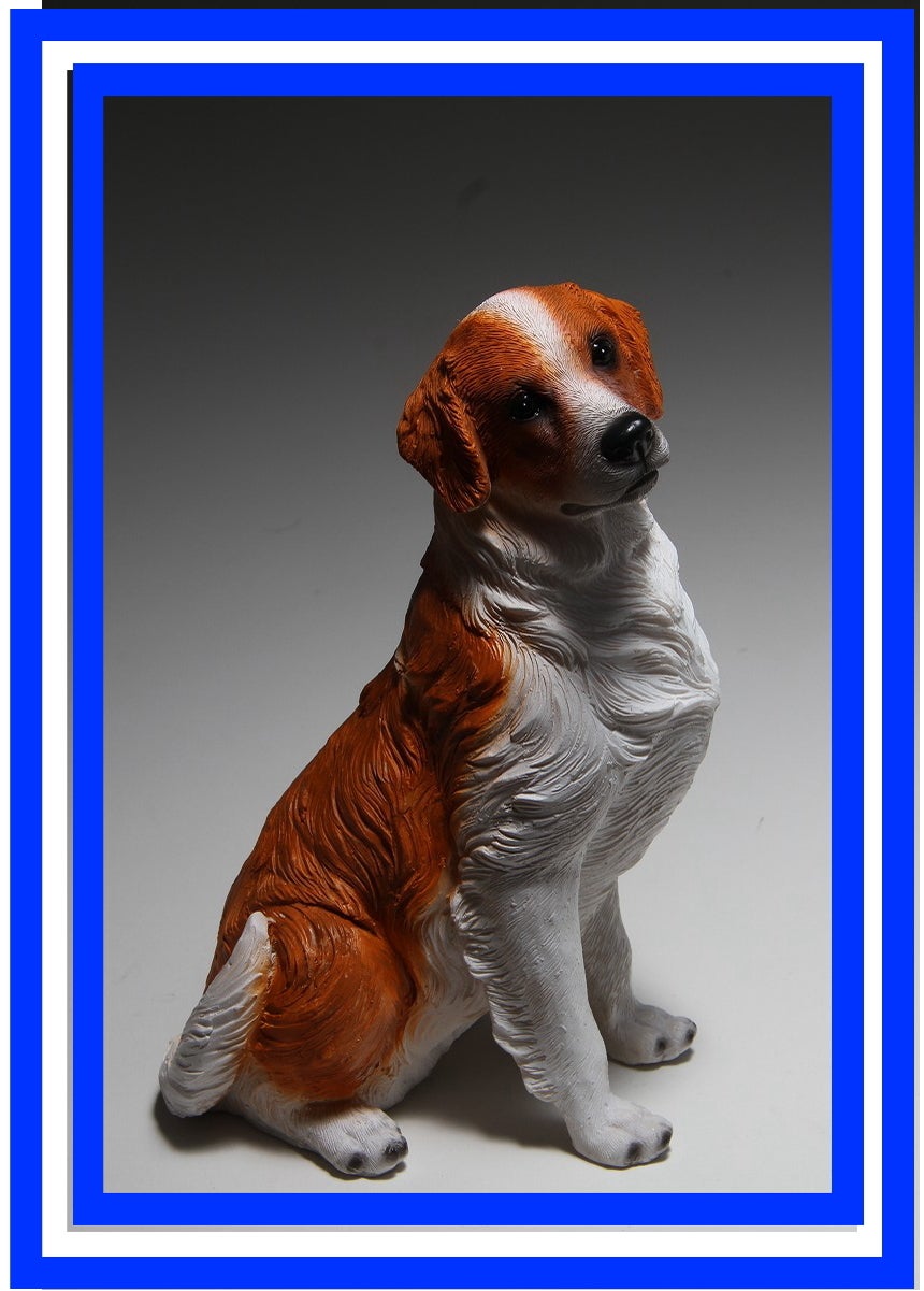 人気野球選手の心ときめく愛犬「コーイケルホンディエ」リアルな置物