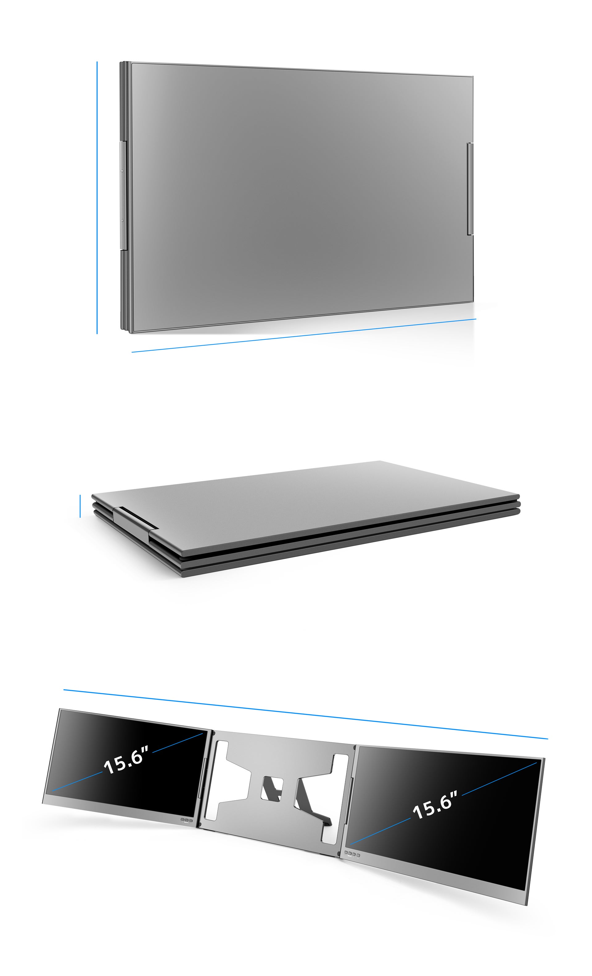 RAKUTOP DUALFUN+1本ケーブルで簡単に接続大画面デュアルモニター