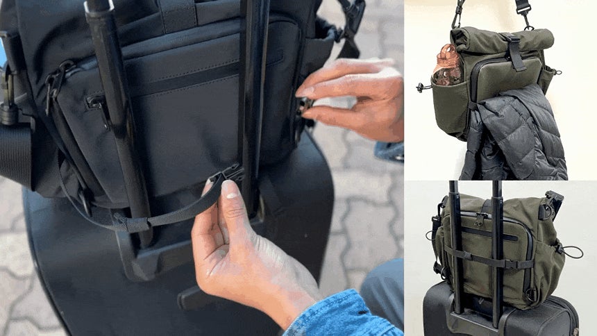 MAKUAKE 4way 高級再生レザー　ドラムバッグ　ブラック シーンに合わせて自由自在！収納多数でスッキリ！多機能4WAY