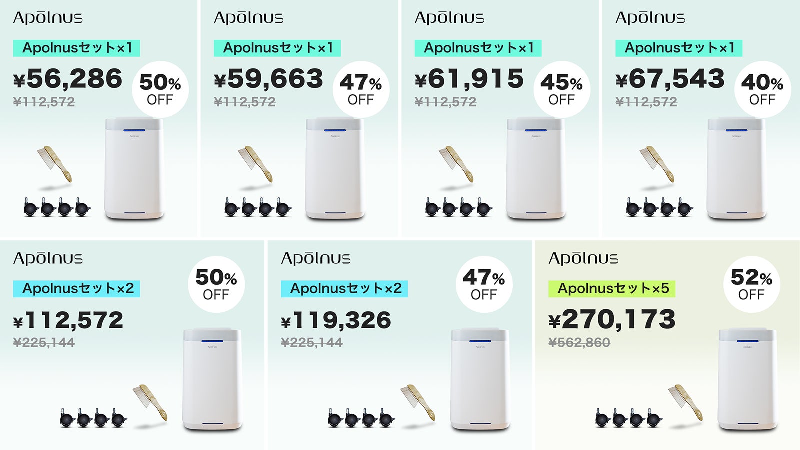 マクアケ Apolinus 空気清浄機 5段階交換不要フィルター 5段階