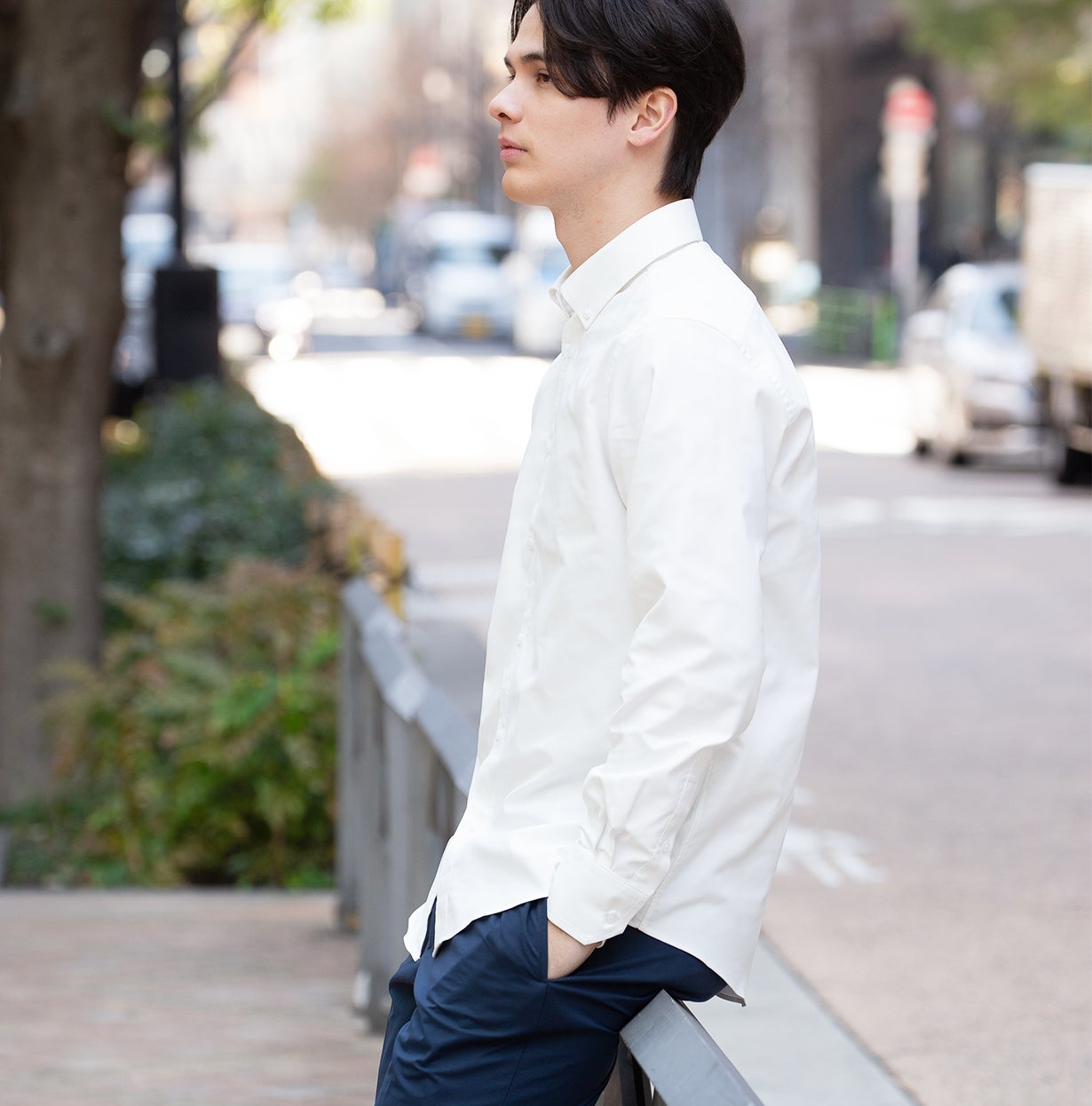 白シャツ　冬　レプリカ GOD SELECTION XXX - GX-A26-LT-07 LONG SLEEVE T-SHIRT WHITE | River