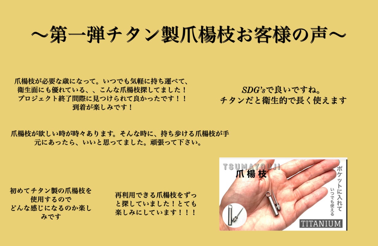 超軽量4g！チタン製爪楊枝第二弾！ケ一ス一体型持ち運びも楽々！エコを