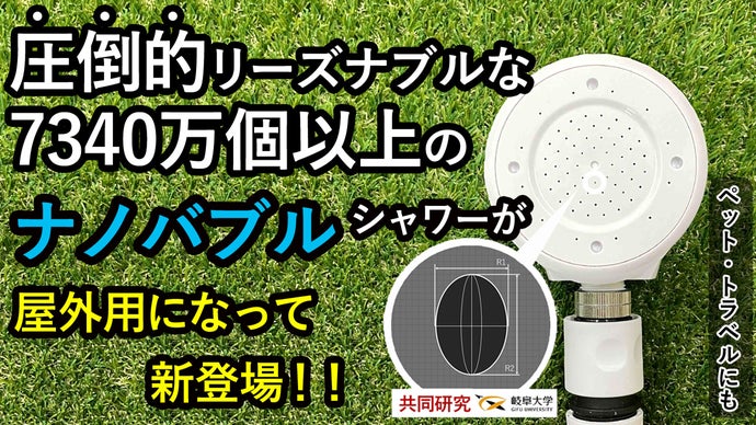 ペットのケアや、愛車の洗浄に。取付簡単な手のひらサイズのナノバブル