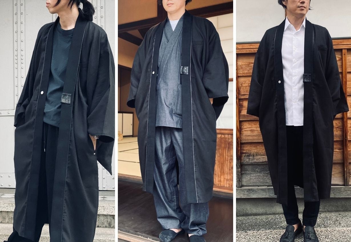 魅せる羽織】岡山産ジャガードデニムと清涼感ある本麻で制作した『本麻