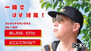 鯖江の偏光サングラスと帽子が合体した新アイテム『de.x』デカケル