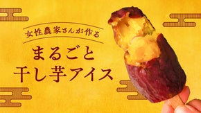 溶けない、蜜芋の新体験！6次化大賞受賞の干し芋を使った、まるごと干し芋アイス