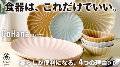 コンパクトにしっかり盛り付け！今の暮らしに合う食器セットCoHana