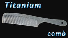 第三弾！チタン製コーム！超軽量23g！極薄2mm！チタンの色味を活かしたデザイン
