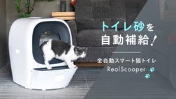 猫砂補充・脱臭・除菌が全て自動!! 革新的な猫トイレが登場