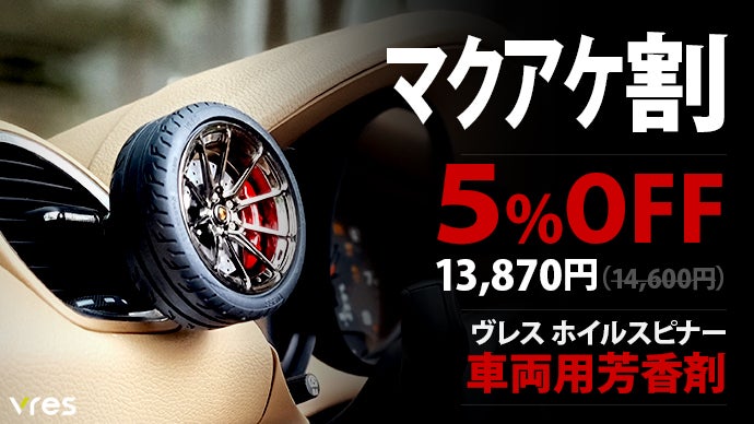車好きのためのカスタマイズ型芳香剤” ヴレス ホイルスピナー車両用