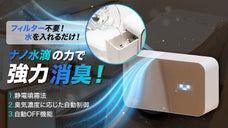 【フィルター不要】水の力だけで強力消臭！臭気濃度まで知らせる『VIDEL-D』