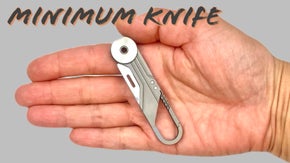 チタン！ミニマムナイフ＋カラビナ！一体型１つで2役！日常に欠かせないガジェット！