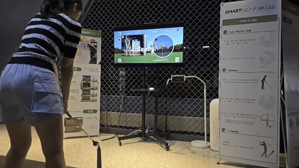 【新品未使用】SmartGolf AIX V2 スマートゴルフ練習機 最新モデル 科学的ゴルフ練習の最終版、スマート的なAIゴルフ練習システム