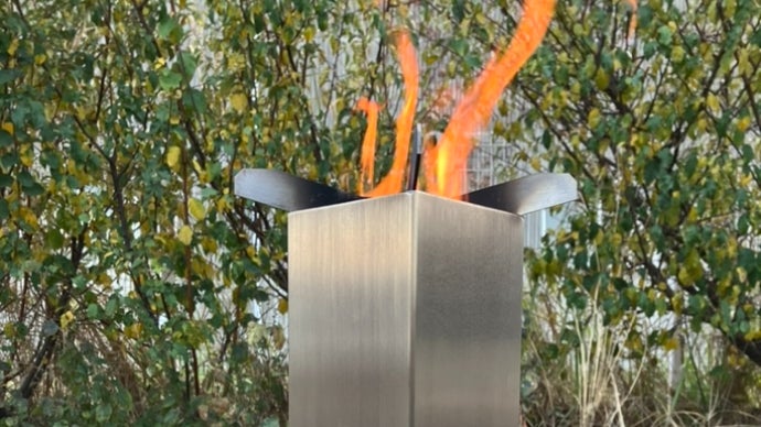 新品　ロケットストーブ 炎を楽しむコンパクトなロケットストーブ「Bonflame CUBE／ボン