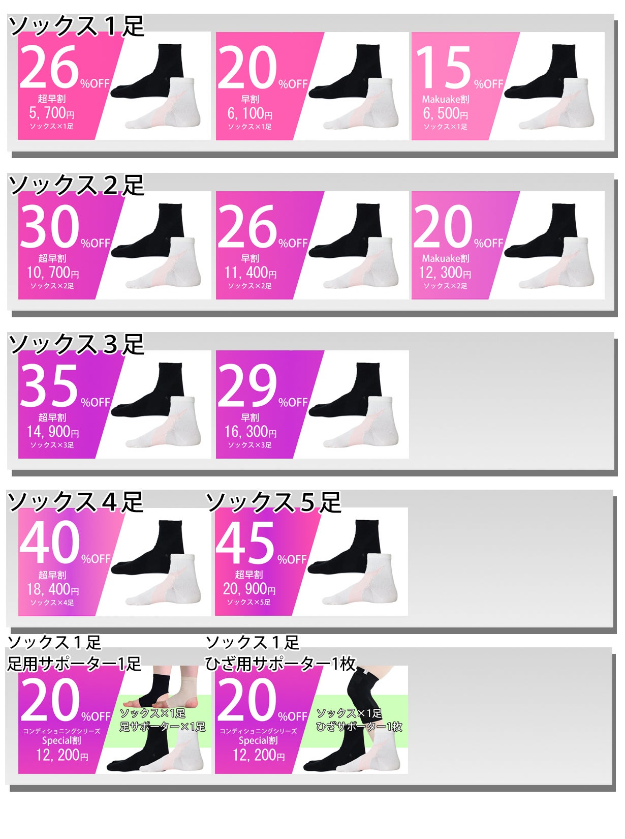 履くだけ！足が喜ぶバレエ専門店が作った磁気ウォーキングソックス