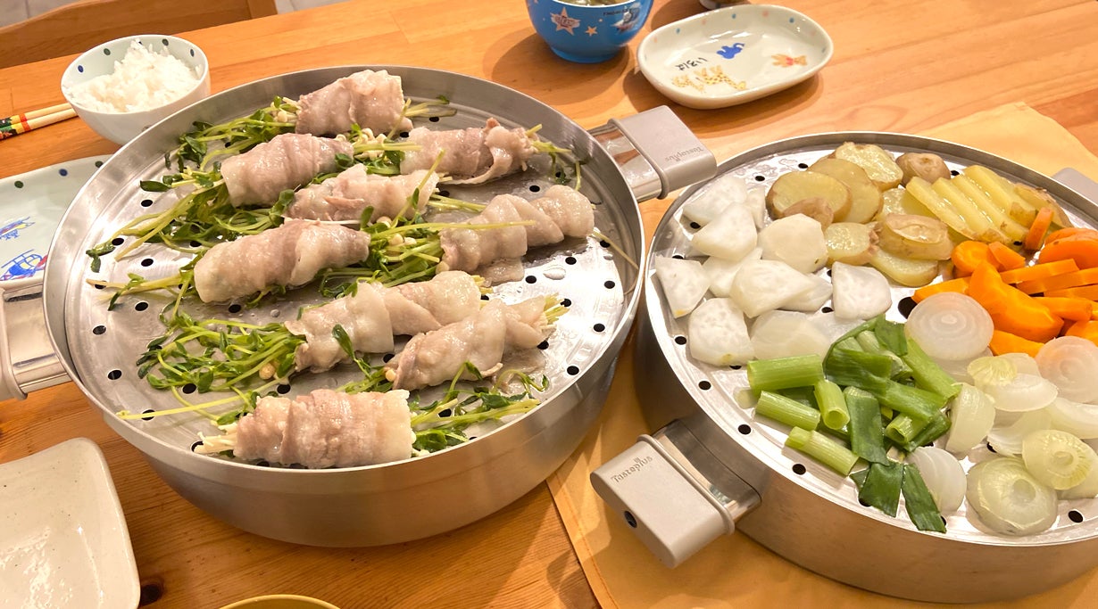 蒸す・煮るを同時に調理】重ねて収納シリーズ第2弾!TastePlusの 蒸す・煮るを同時に調理】重ねて収納シリーズ第2弾!TastePlusの