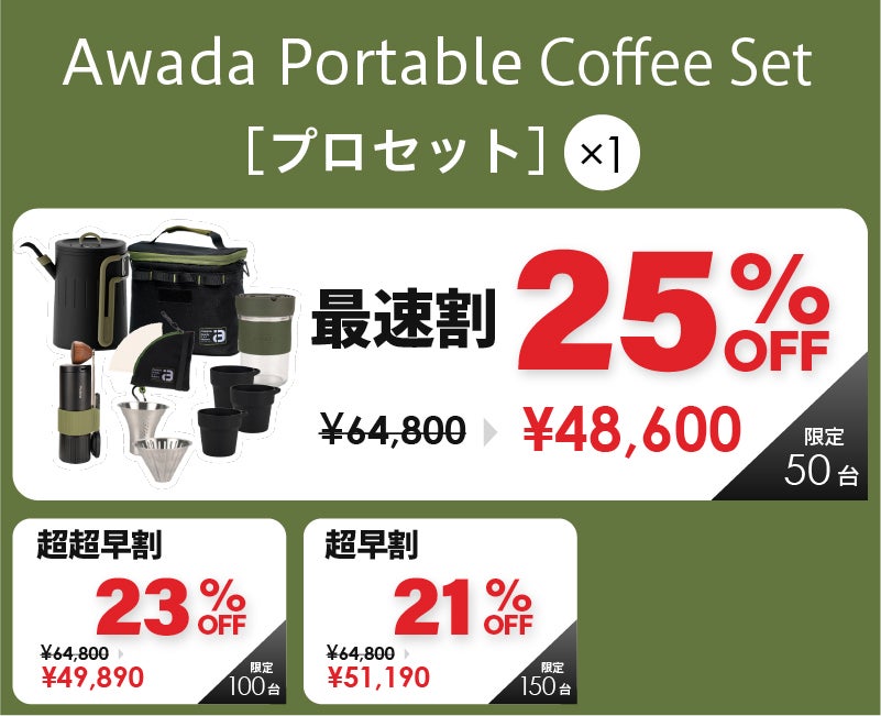 どこでも至高の本格コーヒーを。収納性＆使いやすさにこだわった