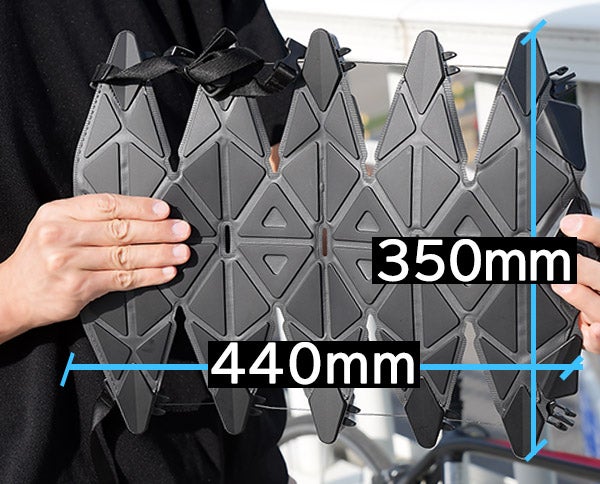 ヘルメットがわずか3cmの厚さに! カバンに収納OK！SEIRA ヘルメット