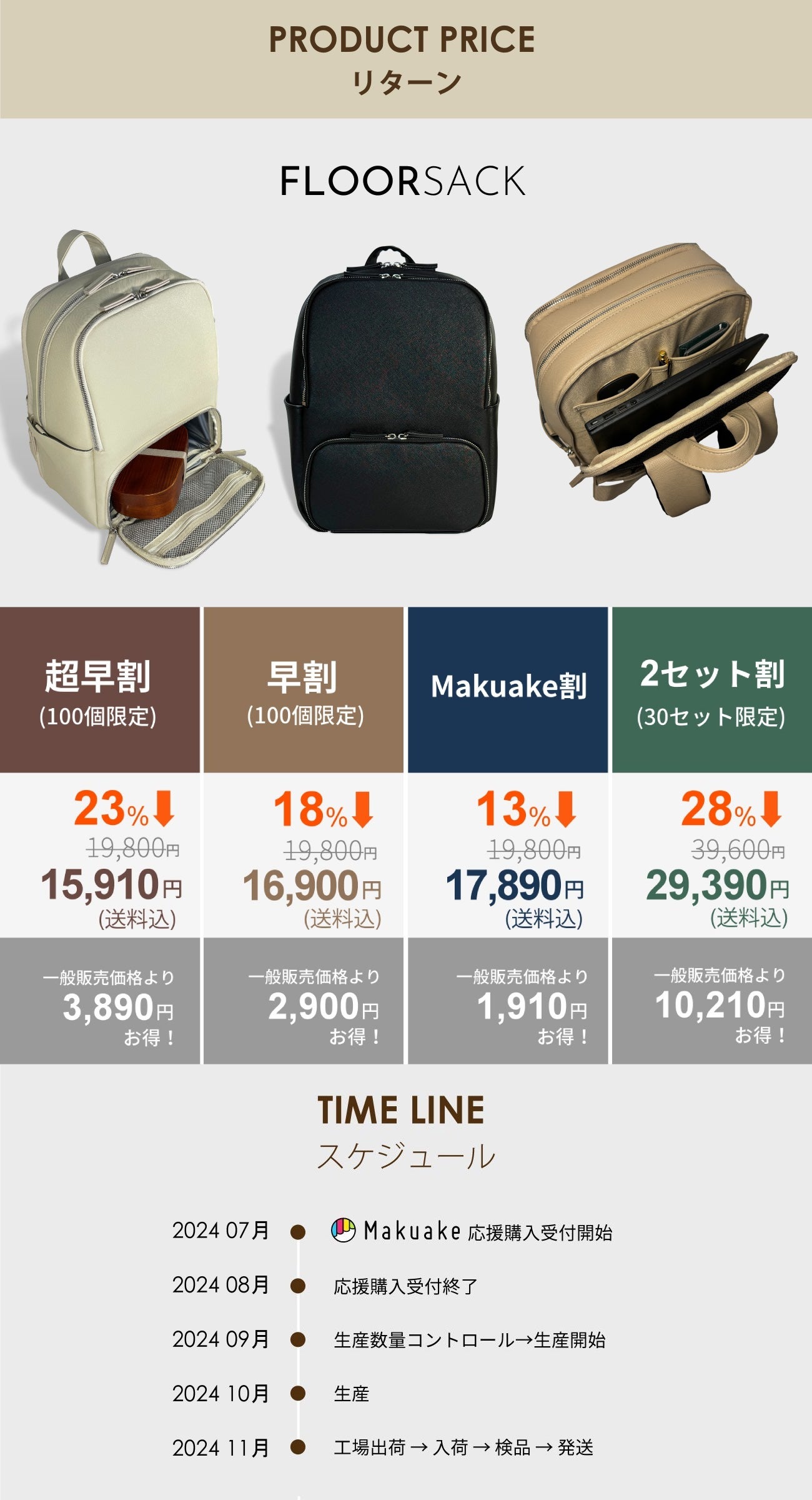 2階建て構造で保冷保温スペース付！多彩なポケットで収納上手になれる