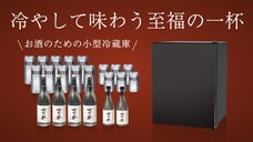 冷やして味わう至福の一杯。お酒好きのための、お酒をもっと美味しくする小型冷蔵庫