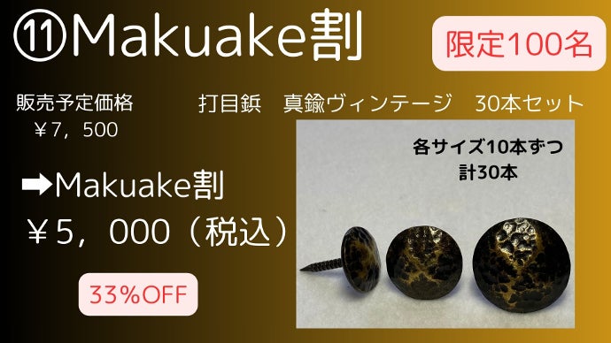 オリジナル鋲「アンティークスタイル」で愛着を育てる～DIY作品や家具