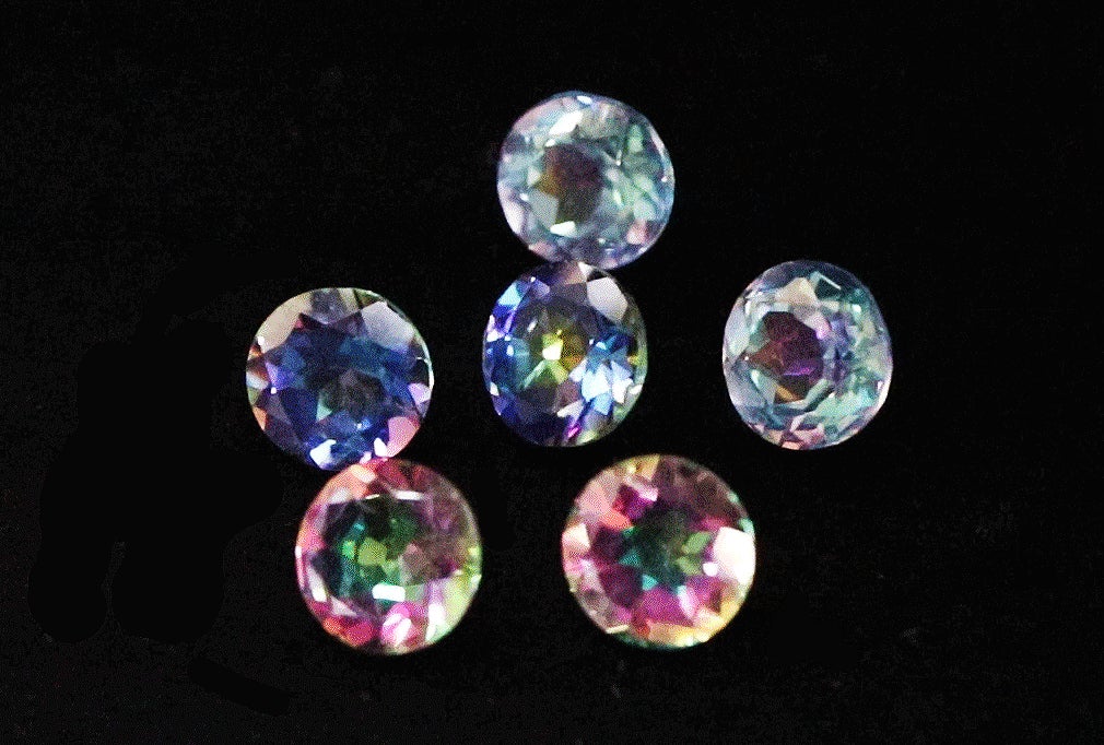 天然 ミスティック トパーズ ネックレス ピアス セット レディース 天然石 お守り フープ 多彩な色合いの魔法の宝石幻想的で美しいミスティックトパーズ