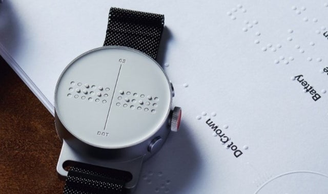 eeespace ドットウォッチ/ Dot Watch 腕時計 世界初！視覚障害者の人でも使える、点字が浮き出るスマートウォッチ