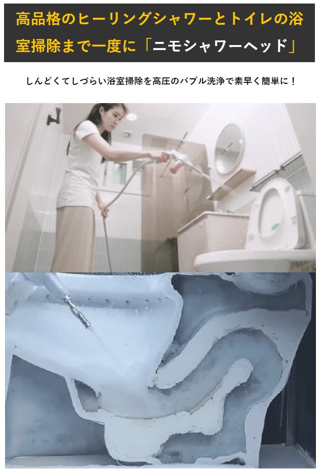Makuake｜シャワーヘッドから高圧洗浄機へ変身！バブル高圧洗浄機で