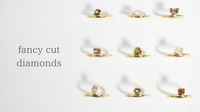 【一点物】"シンプルなのに見た事がない"ファンシーカットの宝石を使ったジュエリー