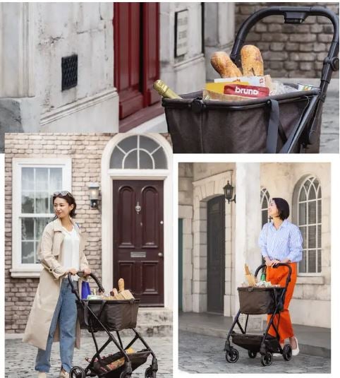 Makuake｜おしゃれ度＆積載量UP！ワンタッチ折りたたみマイカート