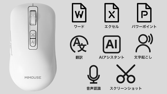 AIマウス MiMOUSE EM4 AI ホワイト ChatGPT 音声認識機能 1729994991168_bc469415-721b-
