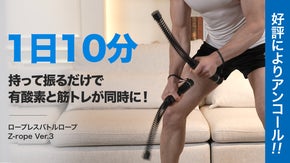 【アンコール】究極の運動効果！家で手軽にロープレスバトルロープ「Z-rope3」