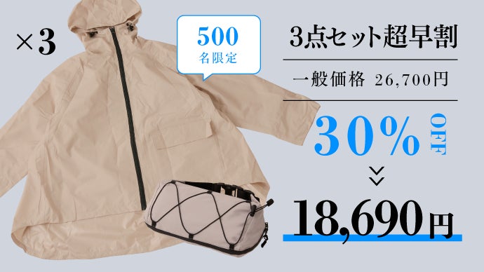 PRADA ベージュジャケット　レインコート　コンパクト　バック収納 PRADA ベージュジャケット レインコート コンパクト バック収納 PRADA